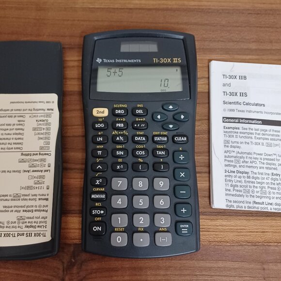 Texas Instrument TI-30X IIS Scientific Basic Calculator Black Solar with Manual - Picture 3 of 3